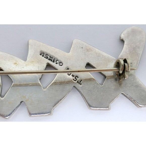 Mexican TS 01 Silver XO Love Kisses Brooch Pin - Picture 7 of 7